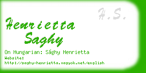 henrietta saghy business card