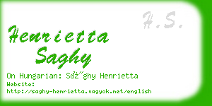 henrietta saghy business card